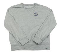 Šedá mikina s nápisem 