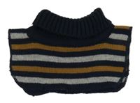 Tmavomodro-pruhovaná vsadka s rolákem 