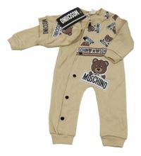 Nové - 2set  Béžový overal s logem + čepice Moschino