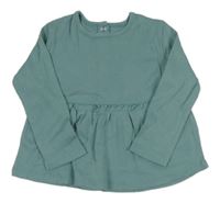 Zelenomodré žebrované triko George