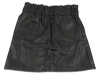 Černá koženková paper bag sukně Primark