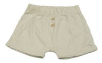 Béžové bavlněné kraťasy s knoflíky 