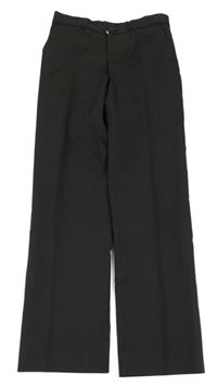 Černé proužkaté chino slavnostní kalhoty C&A