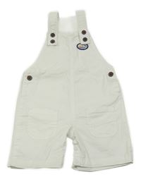 Bílé plátěné laclové kraťasy s nášivkou 