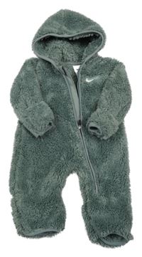 Světlekhaki chlupatá kombinéza s kapucí Nike