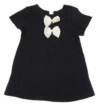 Červené strukturované šaty s mašlemi H&M