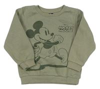 Khaki mikina s Mickeym Primark