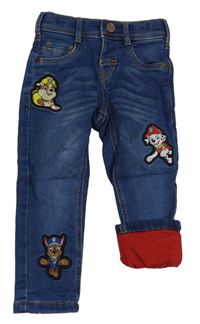 Tmavomodré podšité rifle s Paw Patrol C&A