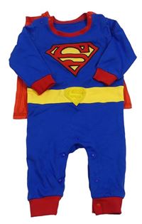 Kostým - Modro-červený overal + plášť - Superman