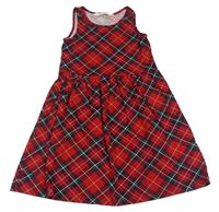 Červeno-barevné kostkované šaty H&M