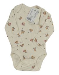 Nové - Smetanové body s kytičkami H&M