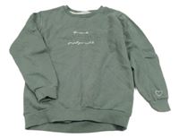 Khaki mikina s nápisem Primark