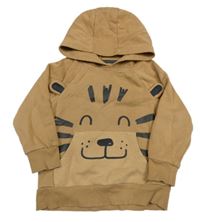 Béžová mikina s tygrem a kapucí George 