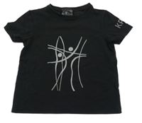 Černé tričko s potiskem Teamkit 