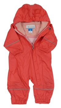 Růžová funkční šusťáková jarní kombinéza s kapucí Columbia