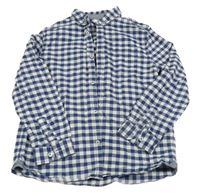 Tmavomodro-bílá kostkovaná košile M&S