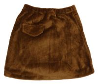 Hnědá plyšová sukně Shein 