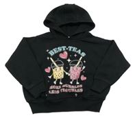 Černá oversize mikina se shaky a kapucí George