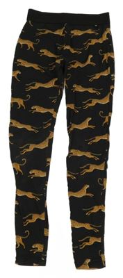 Černé legíny s leopardy 