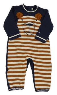 Tmavomodrý teplákový overal s medvídkem Timberland