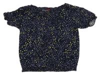 Tmavomodrá lehká halenka se vzorem S. Oliver