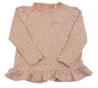 Světlerůžová peplum tunika s kytičkami S. Oliver