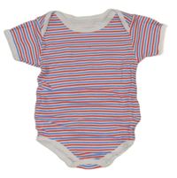 Nové - Červeno-modro-bílé pruhované body 