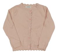 Světlerůžový propínací svetr Primark
