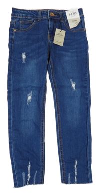 Nové - Tmavomodré skinny rifle s prošoupáním Denim Co. 