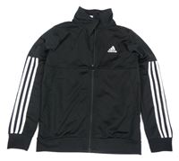 Černá propínací sportovní mikina s logem Adidas