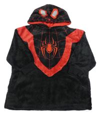 Černo-červená chlupatá oversize mikina s kapucí - Spider-man Marvel
