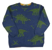 Tmavomodrý svetr s dinosaury zn. John Lewis