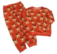 Červené pyžamo se soby Next