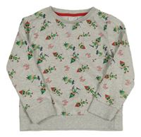 Světlešedá melírovaná mikina s elfy a kapsou F&F