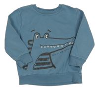 Modrošedá mikina s krokodýlkem George