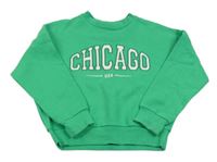 Zelená oversize crop mikina s nápisem F&F