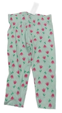 Nové - mátové capri legíny s tulipánky St. Bernard