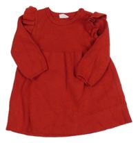 Červené úpletové šaty s volánky F&F