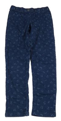 Tmavomodré riflové džegíny s obrázky Du PareiL