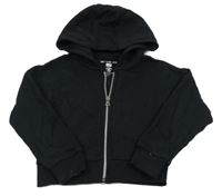 Černá propínací oversize crop mikina s kapucí F&F