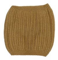 Světlehnědo-zlatý melírovaný žebrovaný nákrčník H&M