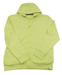Limetková propínací mikina s kapucí Kids