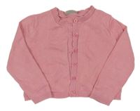 Růžový propínací crop svetr Matalan