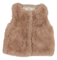 Starorůžová kožešinová podšitá vesta F&F