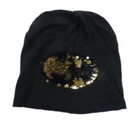 Černá čepice s Batmanem z překlápěcích flitrů 