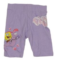 Fialové legínové kraťasy se SpongeBobem PEPCO