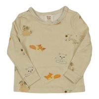 Smetanové triko se zvířátky Cozy Cub