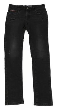 Černé skinny rifle s prošoupáním Chapter Young