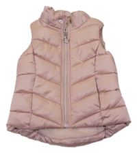 Starorůžová prošívaná šusťáková zateplená vesta H&M