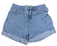 Modré mom riflové kraťasy Denim Co.